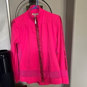 Nwt Chrissie by tail Gibson Fuchsia exercise Jacket great color